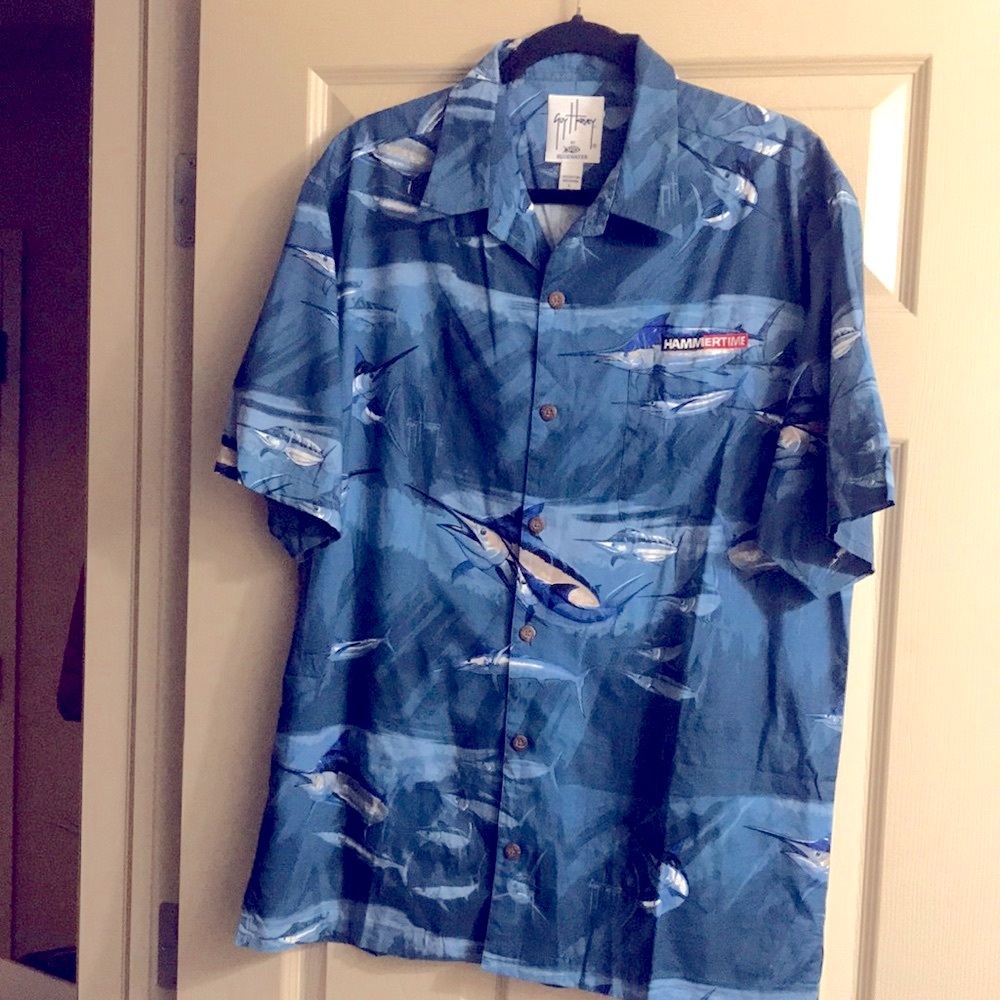Guy Harvey mens fishing shirt.Size L
